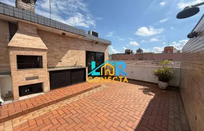 Apartamento duplex com 4 dormitórios para alugar, 180 m² por r$ 5.000,00/mês - aparecida - santos/sp