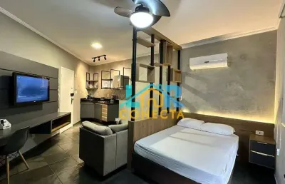 Flat com 1 dormitório à venda, 32 m² por r$ 250.000,00 - itararé - são vicente/sp