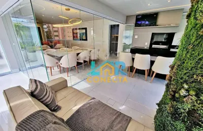 Apartamento garden com 4 dormitórios à venda, 300 m² por r$ 3.199.000,00 - boqueirão - santos/sp