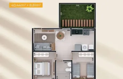 Villa do sol - apartamento térreo com garden privativo - villa do sol