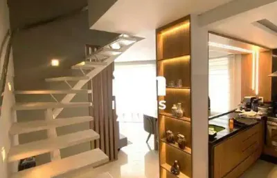 Apartamento mobiliado de alto padrão para alugar com 78m², 2 quartos, 1 suíte, 2 vagas de garagem no vila da serra.