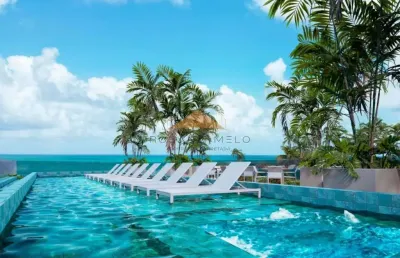 Studio no atlantis garden em porto de galinhas | compacto, rentabilidade gigante: 50 metros do mar!