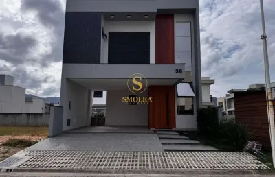 Casa em condomínio fechado com 3 quartos à venda na avenida wilson castelo branco, centro, biguaçu, 165 m2 por r$ 1.200.000