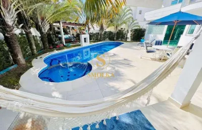 Casa em condomínio fechado com 7 quartos para alugar na rua dos camuris, jurerê internacional, florianópolis, 880 m2 por r$ 40.000