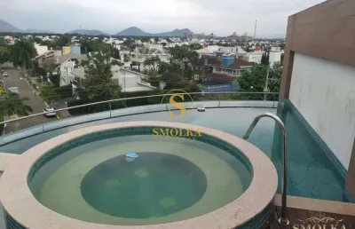 Cobertura com 3 quartos à venda na avenida dos búzios, jurerê internacional, florianópolis, 252 m2 por r$ 4.200.000