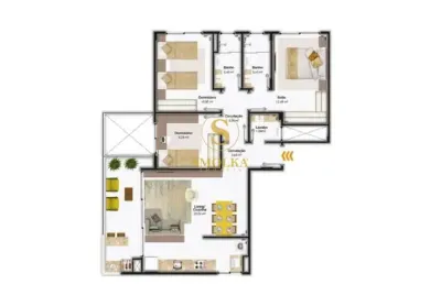 Apartamento com 3 quartos à venda na rodovia admar gonzaga, itacorubi, florianópolis, 95 m2 por r$ 1.353.000