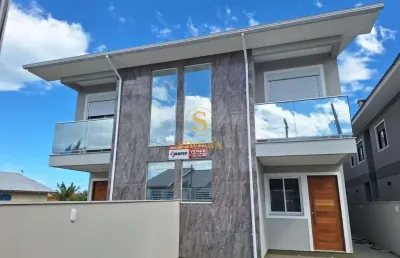 Casa em condomínio fechado com 3 quartos à venda na avenida panorama, enseada do brito (ens brito), palhoça, 99 m2 por r$ 610.000
