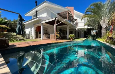 Casa em condomínio fechado com 5 quartos à venda na estrada haroldo soares glavan, cacupé, florianópolis, 550 m2 por r$ 7.060.000