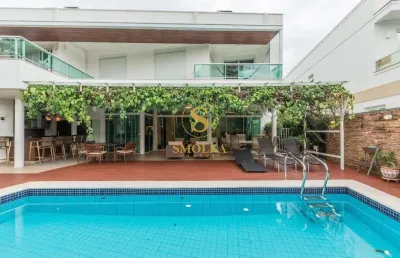 Casa em condomínio fechado com 4 quartos à venda na rua dos carijós, santa mônica, florianópolis, 540 m2 por r$ 7.600.000
