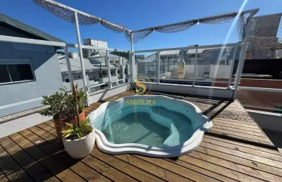 Cobertura com 3 quartos para alugar na rua luiz elias daux, ingleses do rio vermelho, florianópolis, 144 m2 por r$ 4.400