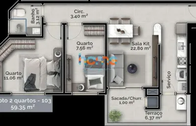 Apartamento com 2 quartos à venda na rua capitão romualdo de barros, 583, saco dos limões, florianópolis por r$ 635.000