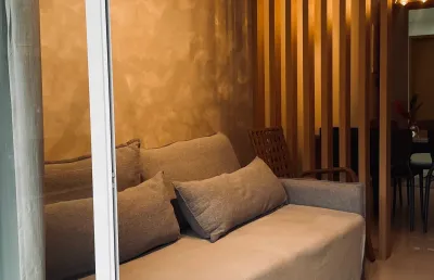 Apartamento decorado beira mar em ubatuba na praia das toninhas