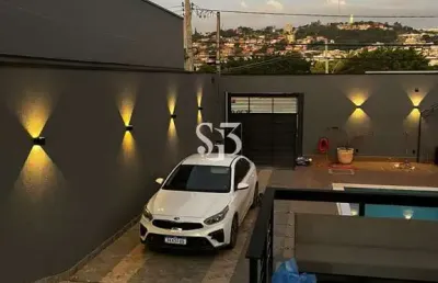 Casa de luxo à venda em valinhos-sp, jardim pinheiros: 3 quartos, 1 suíte, 2 salas, 3 banheiros, 2 vagas, 181m².