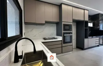 Parque gran reserve – casa moderna à venda com pé direito duplo, 3 suítes e ofurô