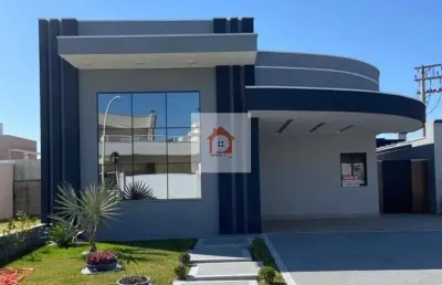 Casa de alto padrão em condomínio no jardim residencial maria dulce, indaiatuba-sp: 3 quartos, 3 suítes, 2 salas, 5 banheiros, 4 vagas, 235m².