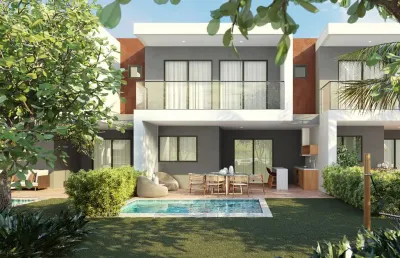 Beach house  3 quartos • 151,80m² 02 vagas de garagem varanda e jardim privativo