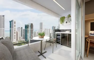 Pré lançamento em boa viagem stúdio com varanda 25 mts.  proximo ao colégio boa viagem.