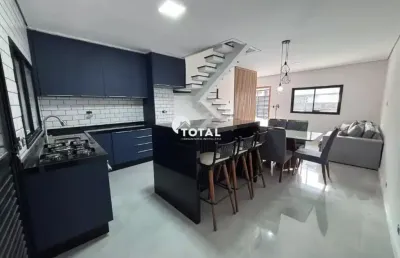 Sobrado novo com 3 quartos à venda no bairro vila alto de santo andré em santo andré | 1 suíte 2 vagas