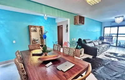 Apartamento com 3 dormitórios à venda, 150 m² por r$ 1.900.000,00 - canto do forte - praia grande/sp