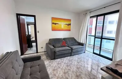 Apartamento com 1 dormitório para alugar, 58 m² por r$ 3.000,00/mês - vila guilhermina - praia grande/sp