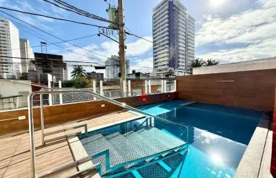 Apartamento com 2 dormitórios à venda, 77 m² por r$ 450.000 - aviação - praia grande/sp