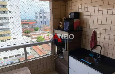 Apartamento com 1 dormitório à venda, 62 m² por r$ 415.000,00 - vila guilhermina - praia grande/sp