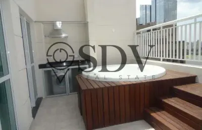Cobertura com 2 quartos para alugar na rua são tomé, 73, vila olímpia, são paulo por r$ 22.000