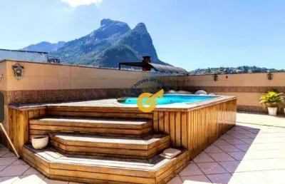 Cobertura com 4 dormitórios à venda, 525 m² por r$ 4.200.000,00 - barra da tijuca - rio de janeiro/rj
