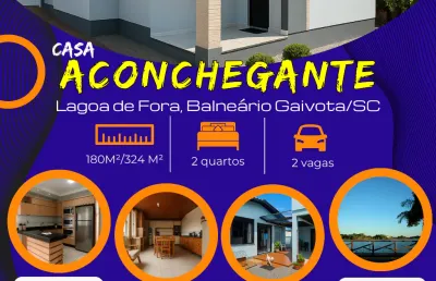 Casa com área gourmet espaçosa, pertinho da lagoa, a 4 km da praia