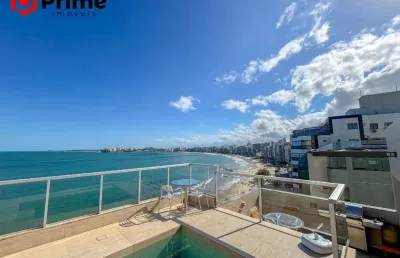 Vende-se, cobertura duplex, frente para o mar na praia do morro em guarapari/es, com lazer privativo e uma vista de tirar o folego! marque uma visita!