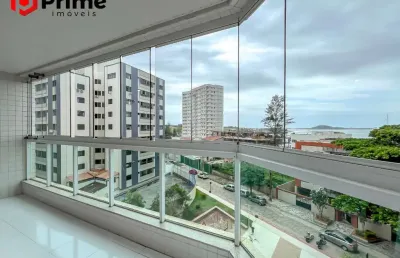 Apartamento à venda a 2 minutos da orla praia do morro em guarapari/es, com 3 quartos sendo 1 suíte e 2 vagas soltas em região residencial e tranquila