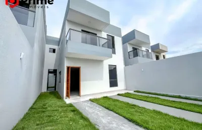 Casa nova! duplex com 3 quartos à venda em meaípe - guarapari/es, conforto e privacidade a poucos minutos das praias da região.
