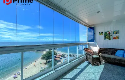 Maravilhoso 4 quartos à venda de frente ao mar da praia das castanheiras em guarapari, região mais nobre do estado! marque uma visita e se encante!