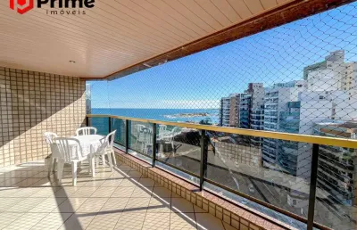 Oportunidade de investimento! apartamento de luxo, frente para o mar, composto por 4 suítes e uma vista deslumbrante à venda em guarapari/es.