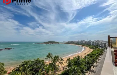 Cobertura nova de 3 suítes, varanda gourmet e lazer completa `venda de frente para a praia de peracanga, enseada azul - guarapari/es.