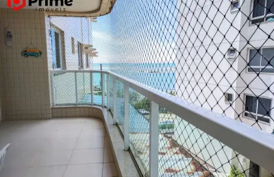 Apartamento para locação com vista para a linda praia de peracanga na enseada azul - nova guarapari/es. 3 quartos com completo.