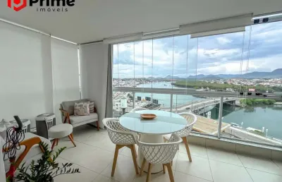 Lindo apartamento à venda com lazer completo e linda vista para o canal e montanhas no centro de guarapari/es. marque uma visita, será um prazer!