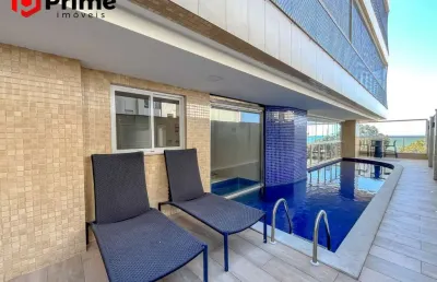 Luxo! apartamento de 4 suítes à venda de frente para o mar da linda praia das castanheira no centro em guarapari/es. condição facilitada de pagamento!