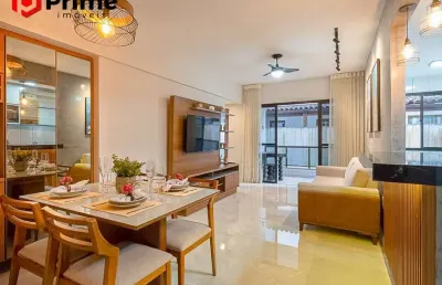Apartamento único, com 2 quartos (sendo 1 suíte), reformado, mobiliado e decorado, a 70m da praia de peracanga