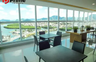 Excelente 3 quartos sendo 1 suite, varanda gourmet, bela vista para o canal e um lazer espetacular no centro de guarapari/es. marque uma visita e se a