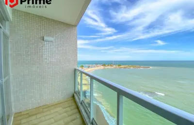 Apartamento 3 quartos sendo 1 suíte com dependência completa, frente para praia da areia preta em guarapari/es. marque uma visita e se encante!