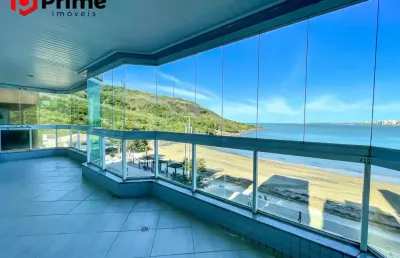 Um sonho para chamar de seu! apartamento de 4 suítes, frente para o mar na praia do morro em guarapari, com uma varanda maravilhosa e lazer completo.