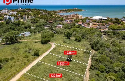 Terreno a venda em meaipe, guarapari/es com aproximadamente 1.225 m², excelente localização pertinho da enseada azul.
