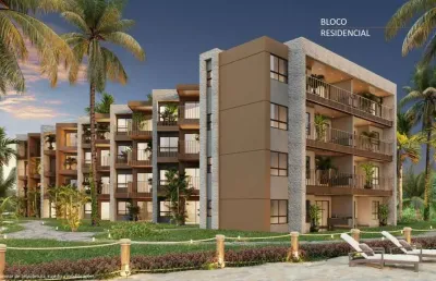 Beach class cumbuco, apartamento pé na areia à venda