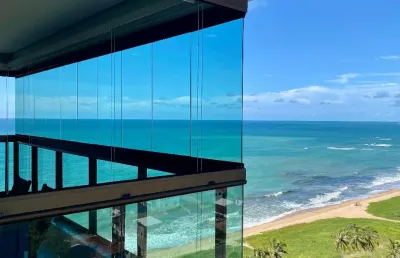 Gran marine | 15º andar | 114m² | vista mar definitiva | 2 quartos (planta original com 3)
