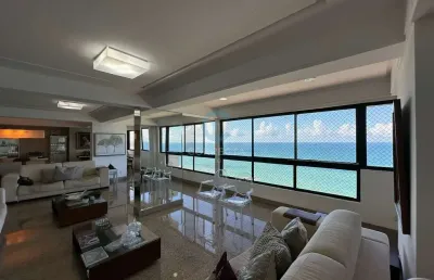Apartamento mobiliado com 3 suítes em condomínio fechado – areia preta | 300 m²