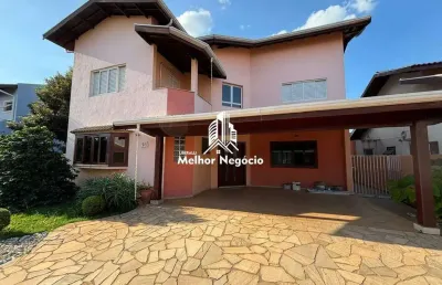 Casa à venda com 4 dormitórios sendo três suítes no bairro betel em paulínia/sp