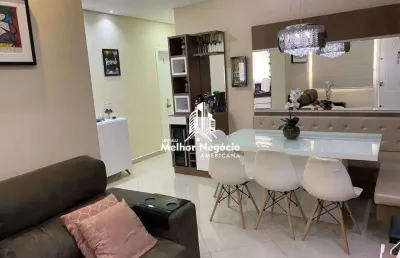 Apartamento60 m² à venda, condomínio donana, 2 dormitórios (quartos), 1 banheiro no jardim ipiranga, americana, sp