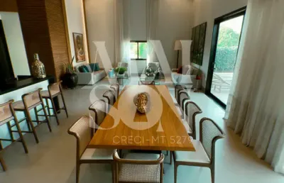 Vende-se luxuosa casa térrea no terra selvagem condomínio & golf club - 5 suítes, alto padrão - planejados inclusos - 415 m² construídos - cuiabá (mt) - valor de venda: r$ 4.150.000,00