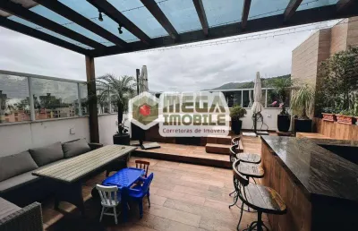 Ampla cobertura duplex no corrego grande, vista livre, verde, 3 vagas